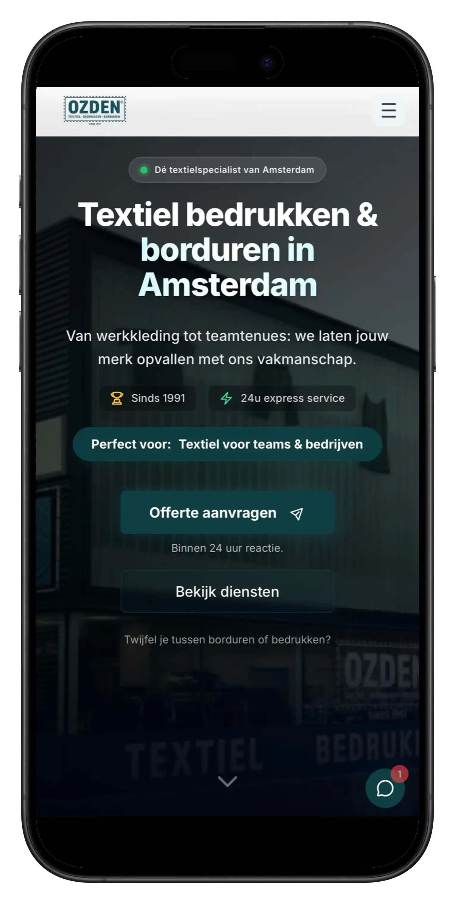 Ozden - Premium Textieldruk Platform